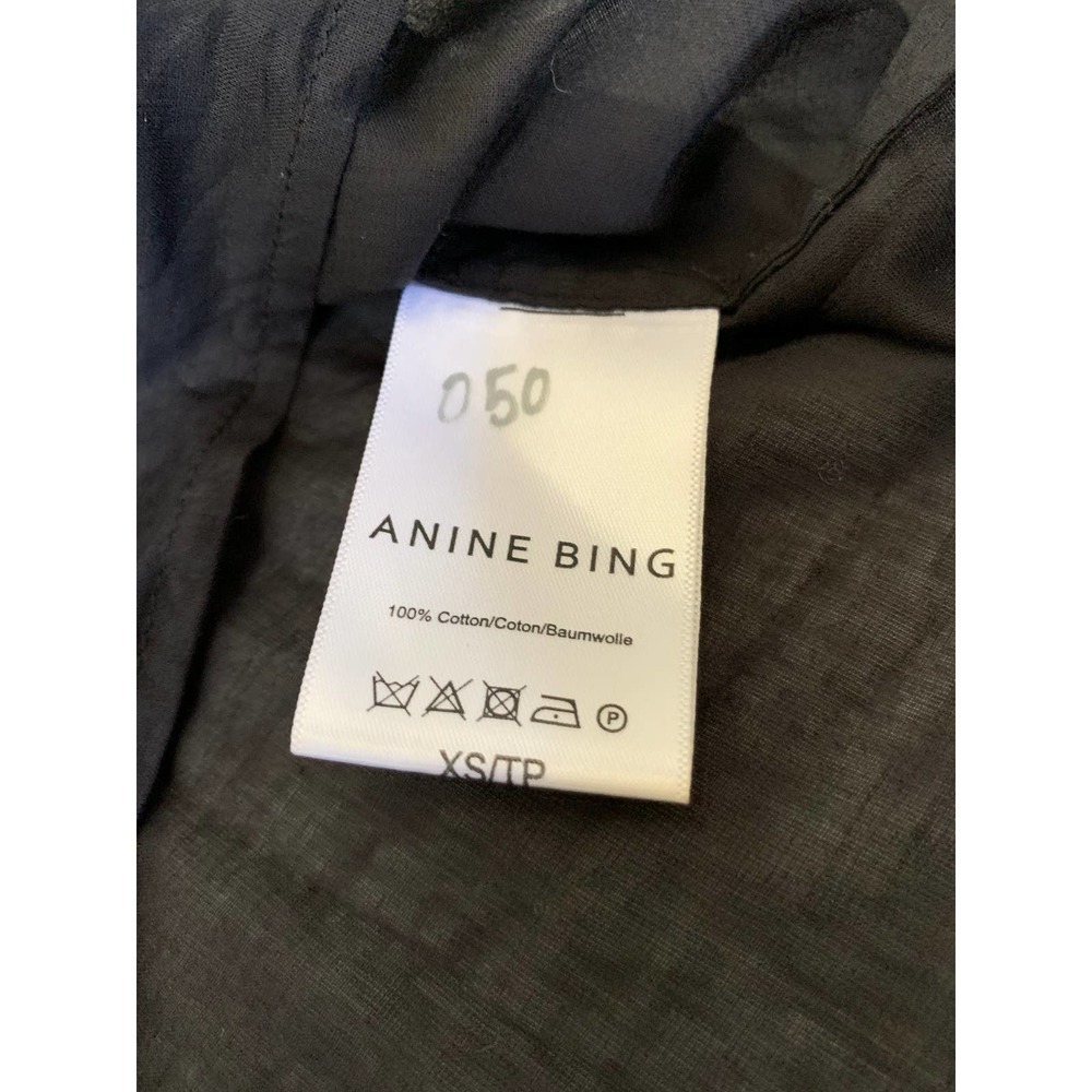 Anine Bing Ruffle Cotton Tank Black size XS - Picture 10 of 12